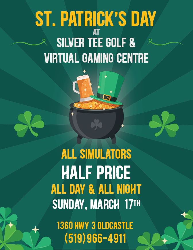 St Patrick's Day Fun Things Windsor Essex Silver Tee 2019